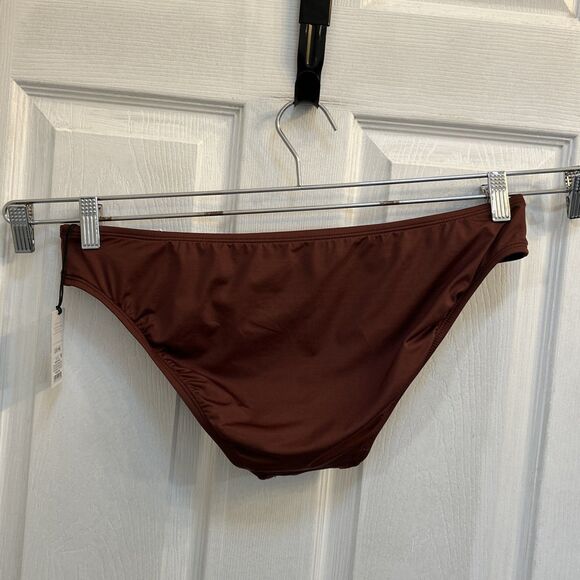 NWT Women's Low Rise Cheeky Bikini Bottom Shade & Shore Brown Size L 12/14 - Picture 3 of 16
